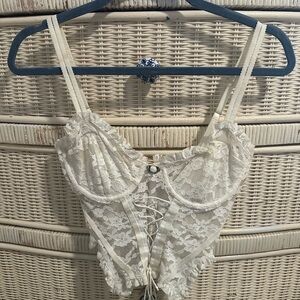 for love and lemons white lace corset